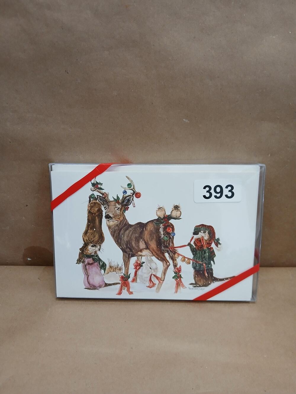 Vintage 1990 Centaworld Christmas Cards Set Deer Animal Art USA 10 Pack Sealed